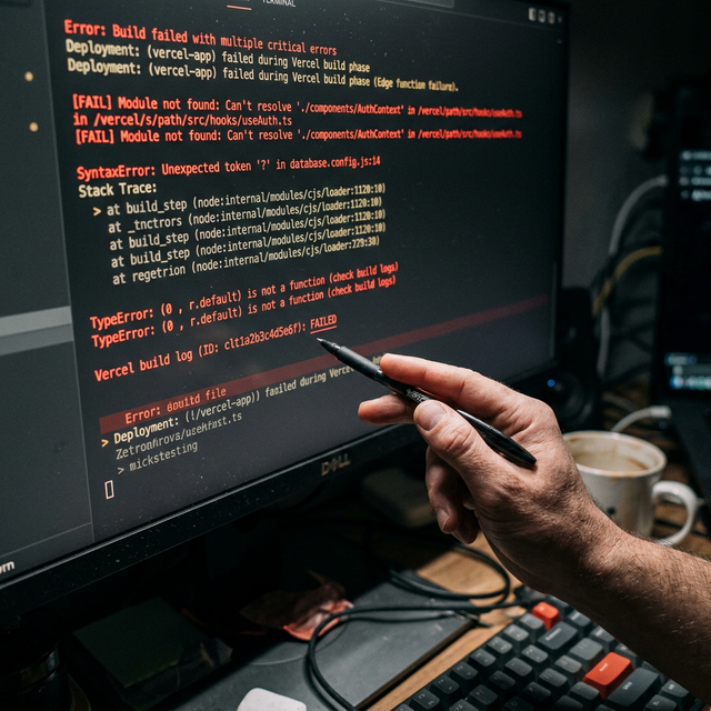 터미널에 에러 로그가 쏟아지는 화면