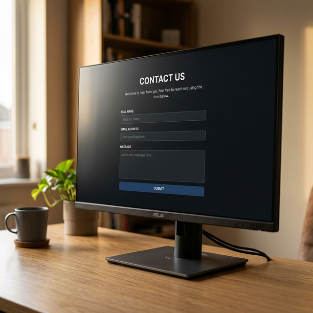 간단하고 미니멀한 Contact 페이지 레이아웃