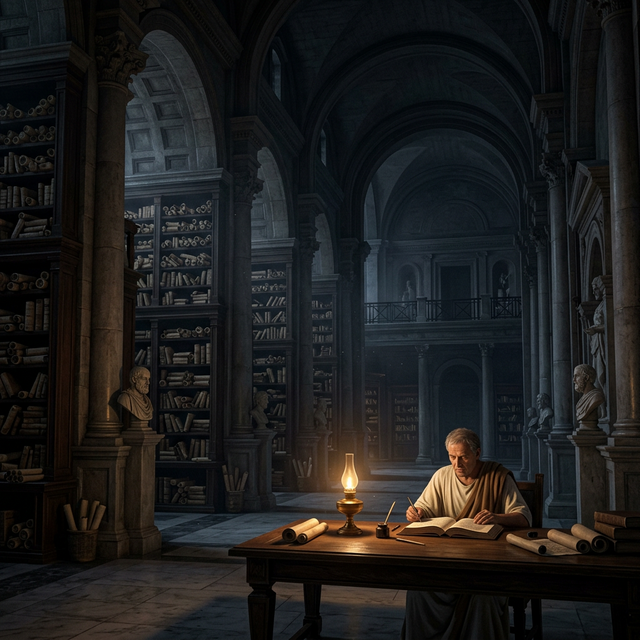 어두운 밤, 등불 하나가 비추는 고대 지식의 전당